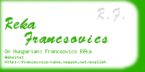 reka francsovics business card